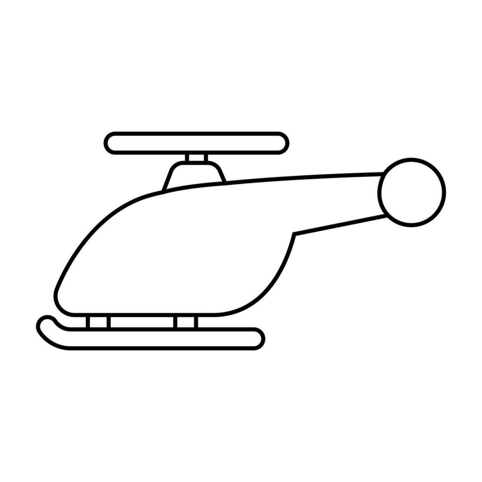 Helicopter vector icon. aircraft illustration sign. fly symbol. airline logo isolated on white background.