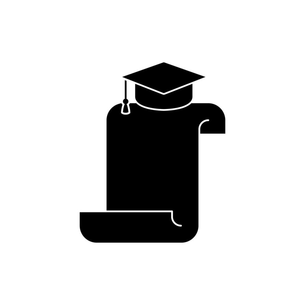 Diploma icon vector. certificate illustration sign. studies symbol or logo. vector