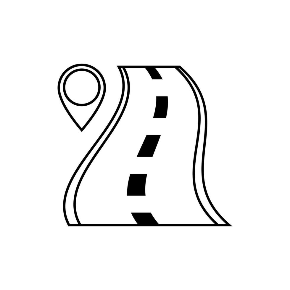 Route Icon vector. road illustration sign. journey symbol. navigation logo. vector