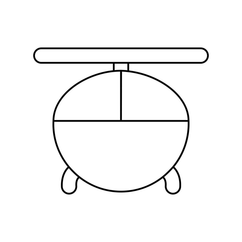 Helicopter vector icon. aircraft illustration sign. fly symbol. airline logo isolated on white background.