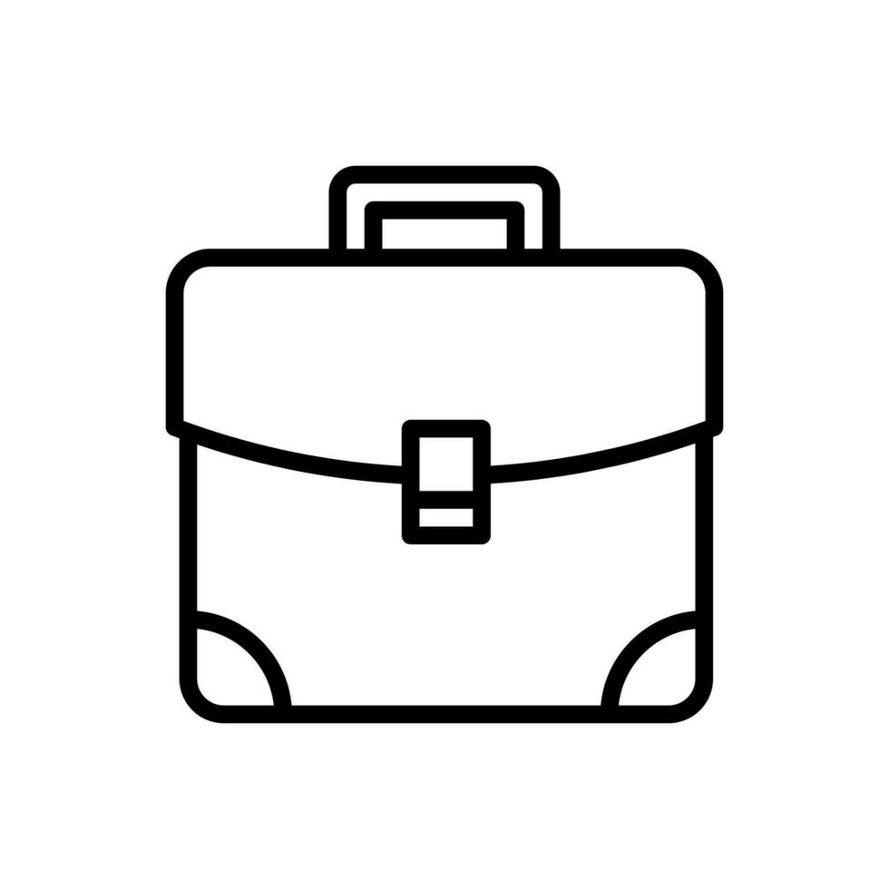 Briefcase vector icon. portfolio illustration sign. Bag symbol.