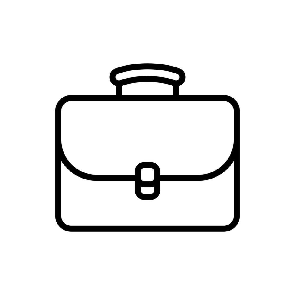 Briefcase vector icon. portfolio illustration sign. Bag symbol.