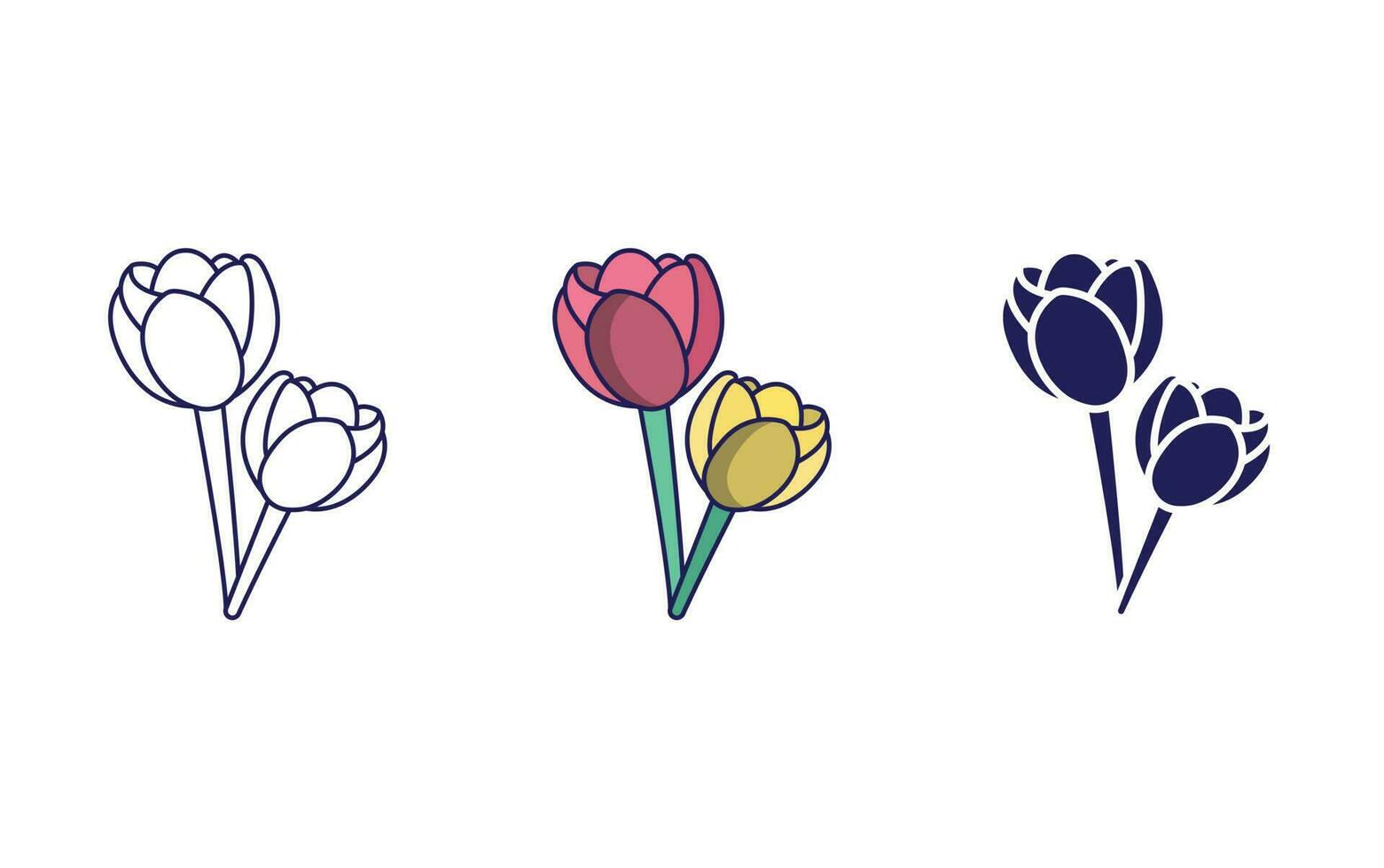 Tulips vector icon