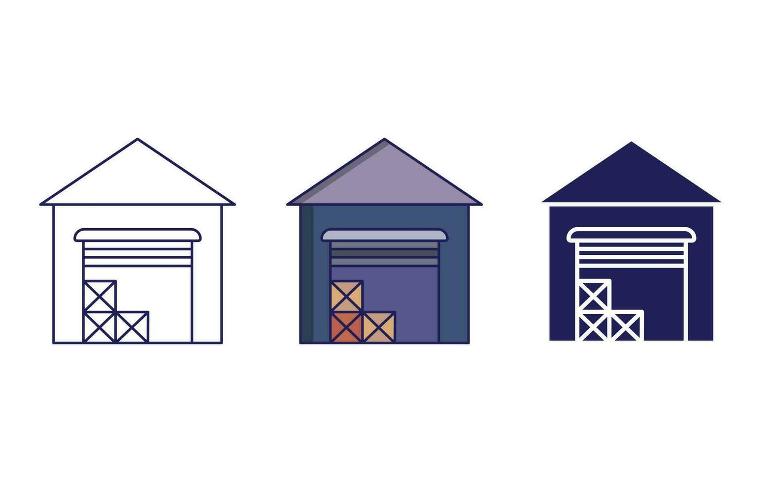 Warehouse vector icon