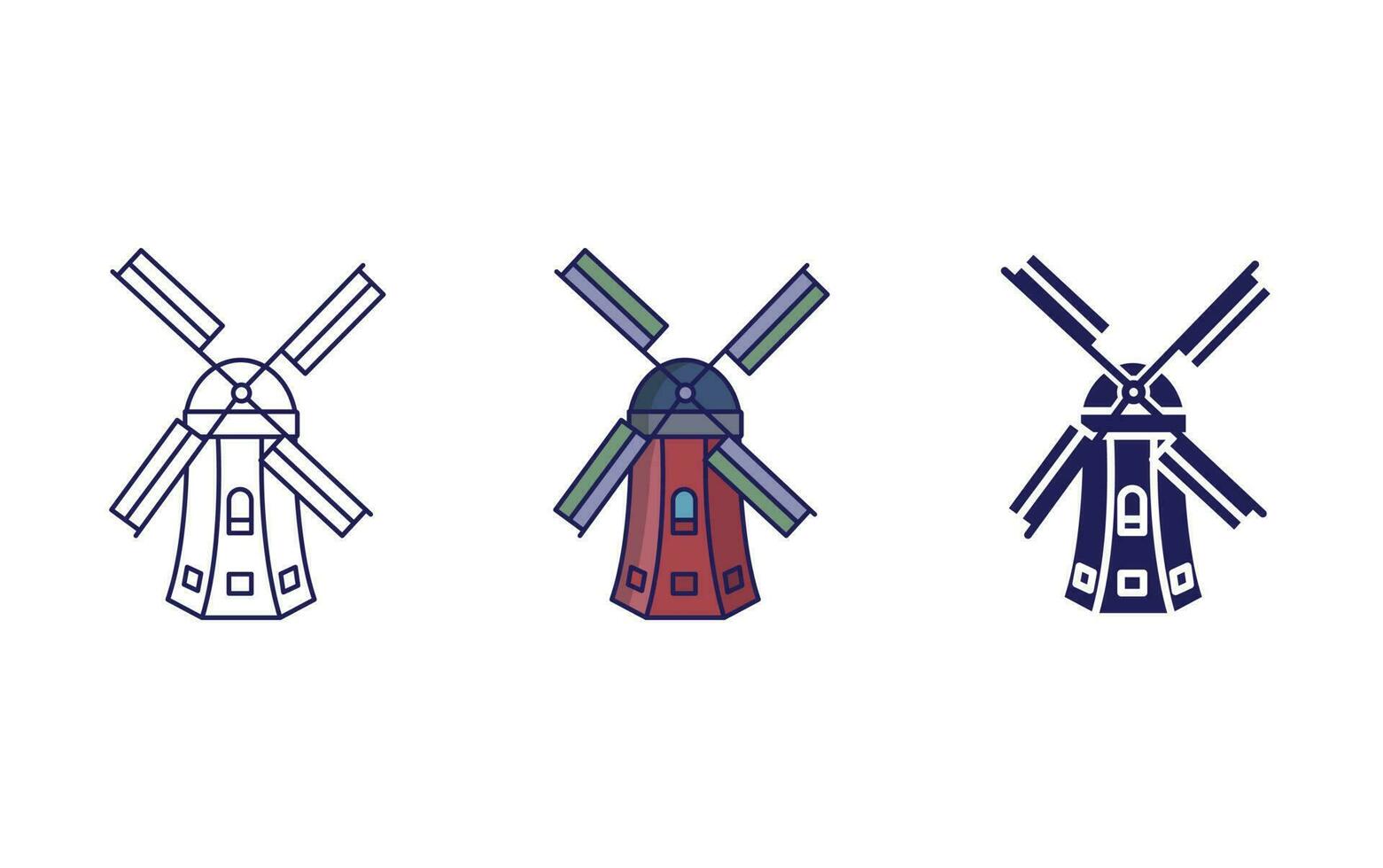 Windmill vector icon