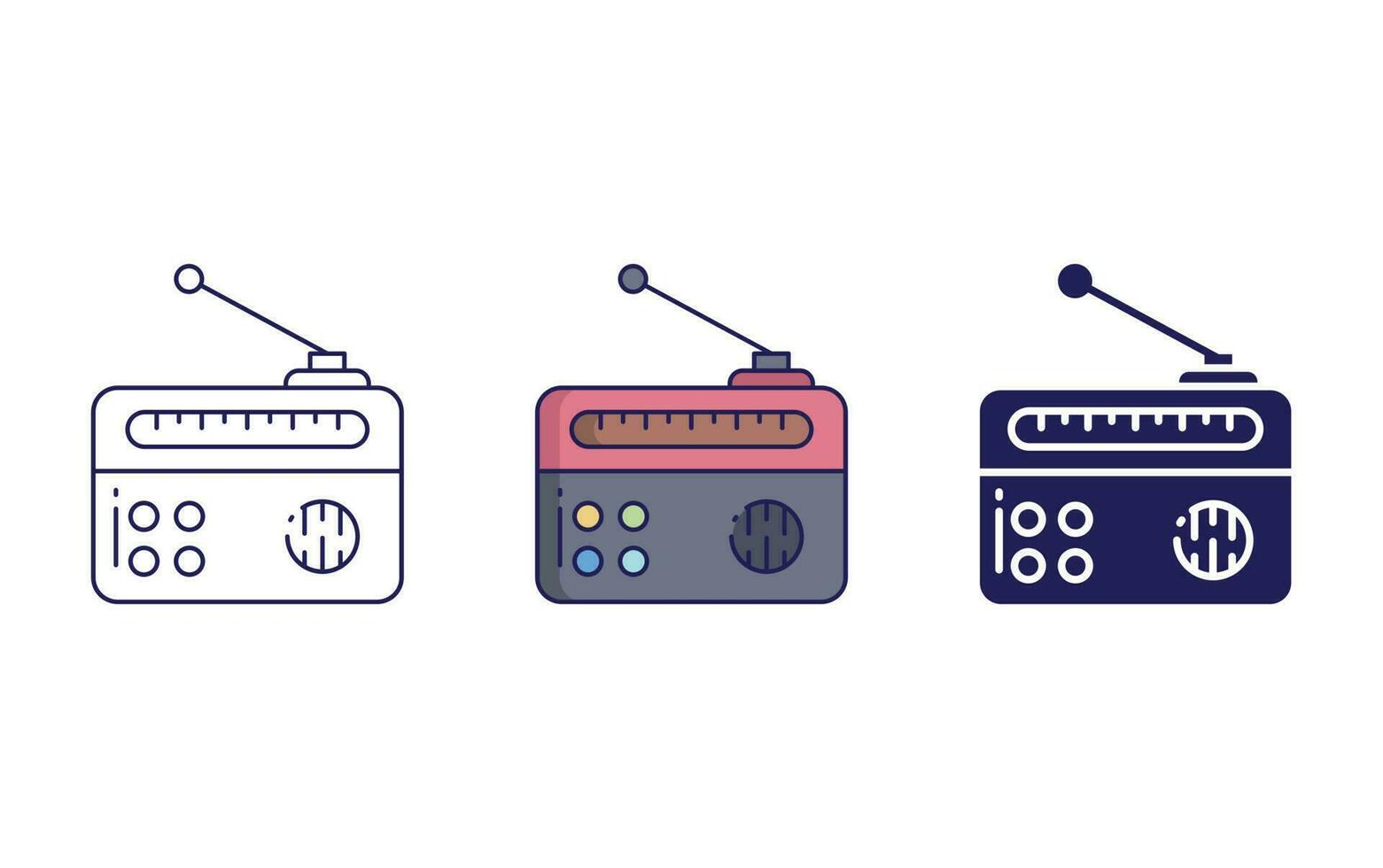 icono de vector de radio