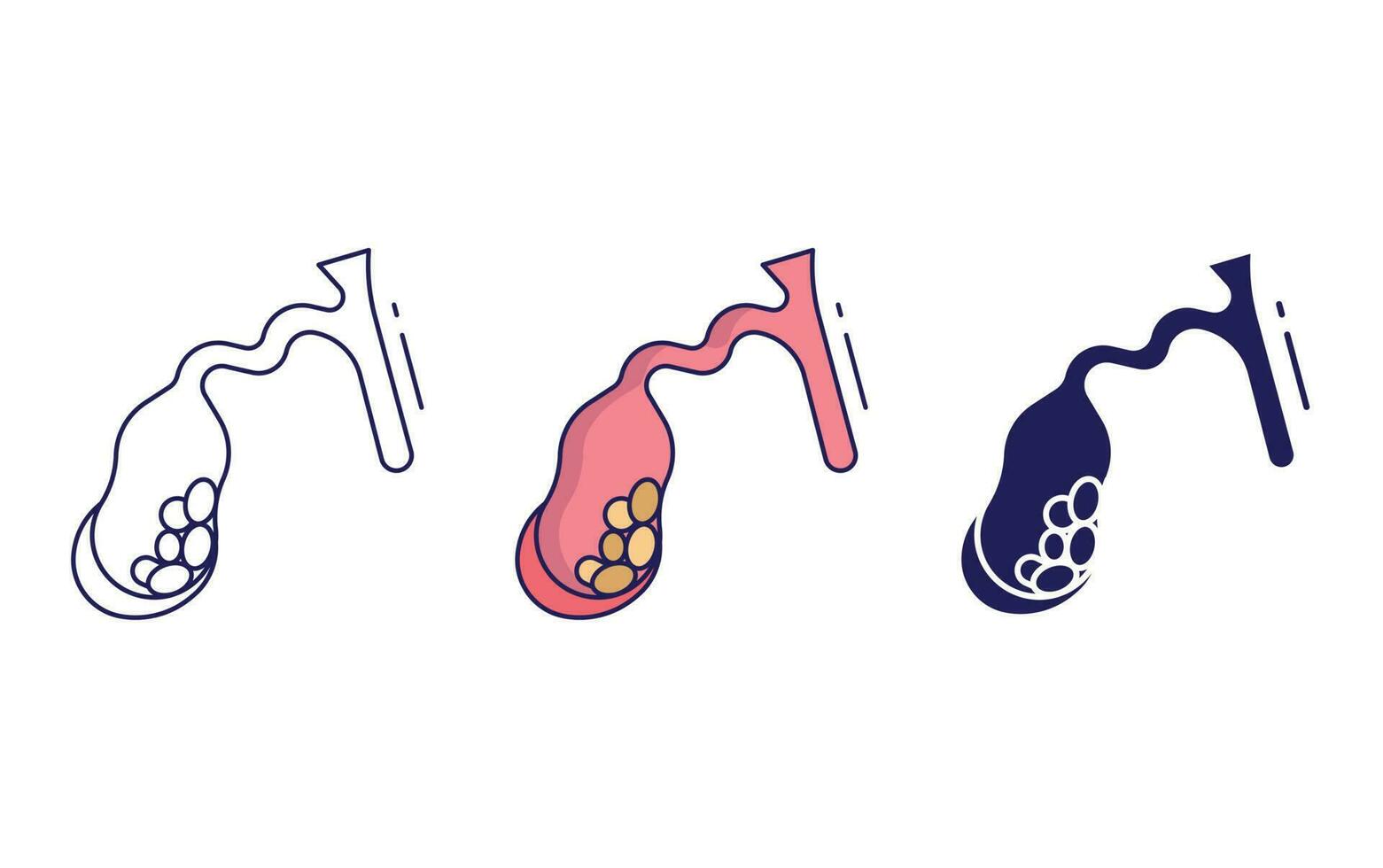 gallbladder disease vector icon