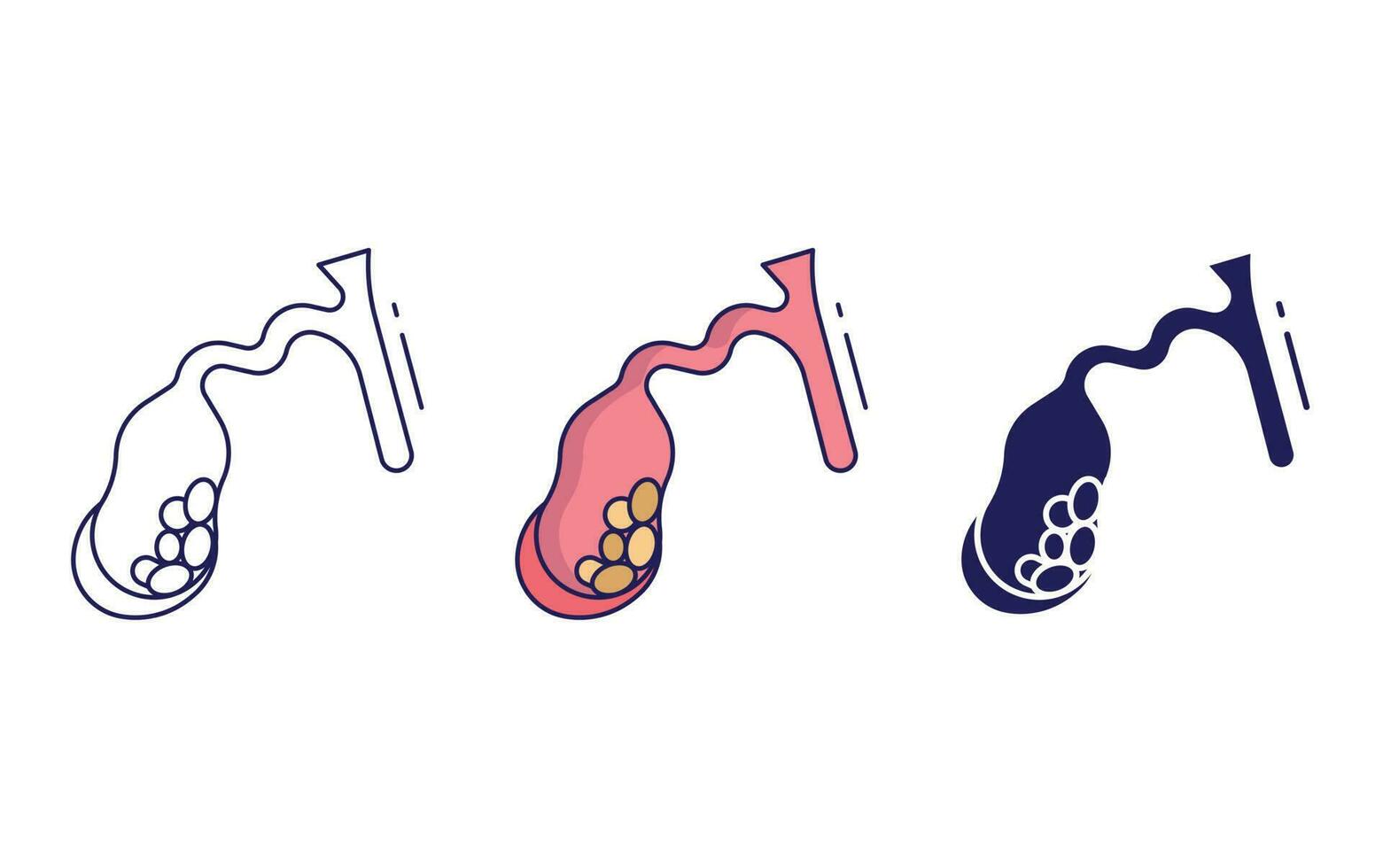 gallbladder disease vector icon