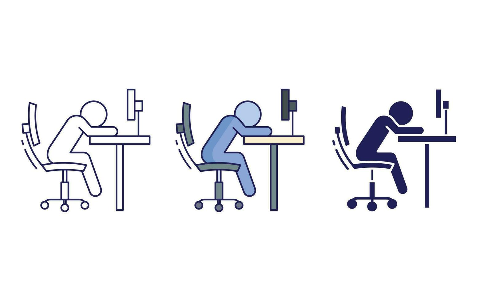 Tiredness vector icon