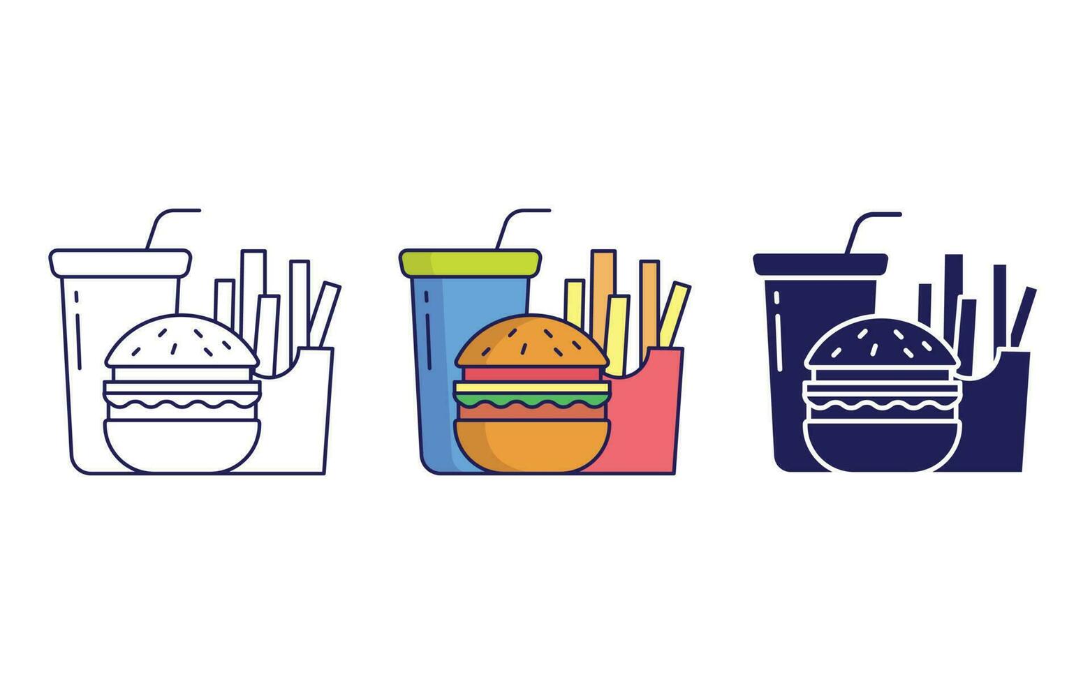 Junk food vector icon
