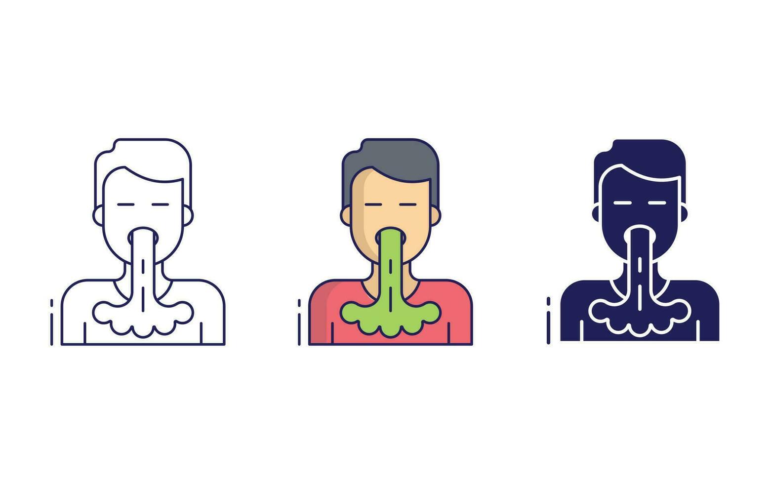 Vomiting vector icon