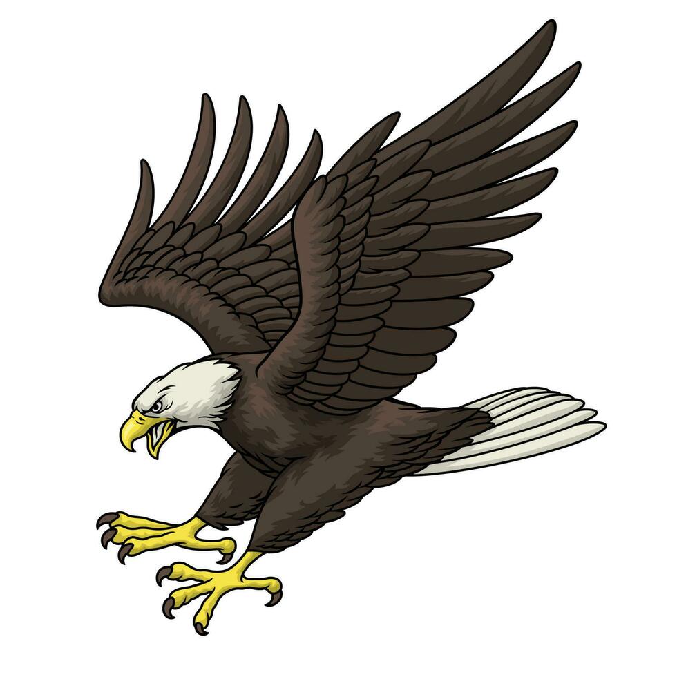aggressive Bald Eagle vector