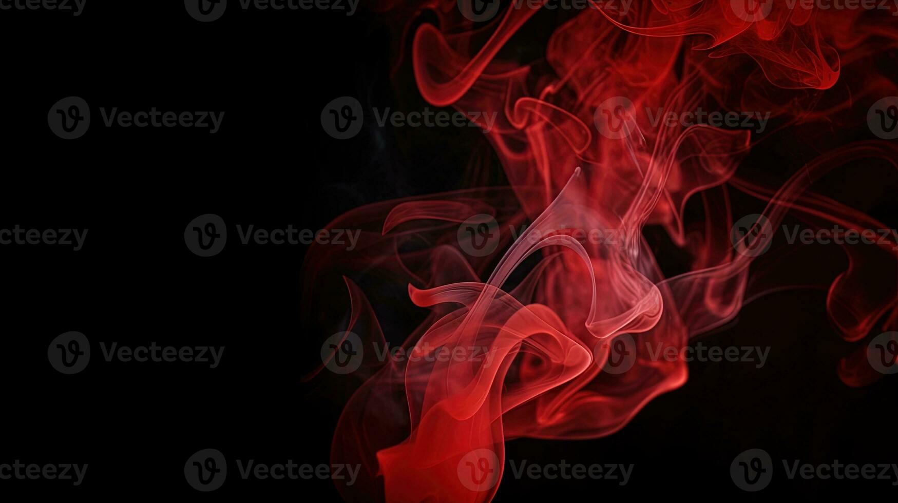 Red smoke on black background. Abstract colorful smoke on black background. photo