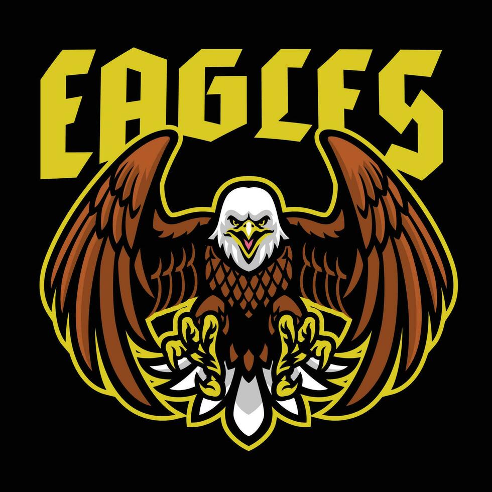 bald eagle mascot sport logo vector