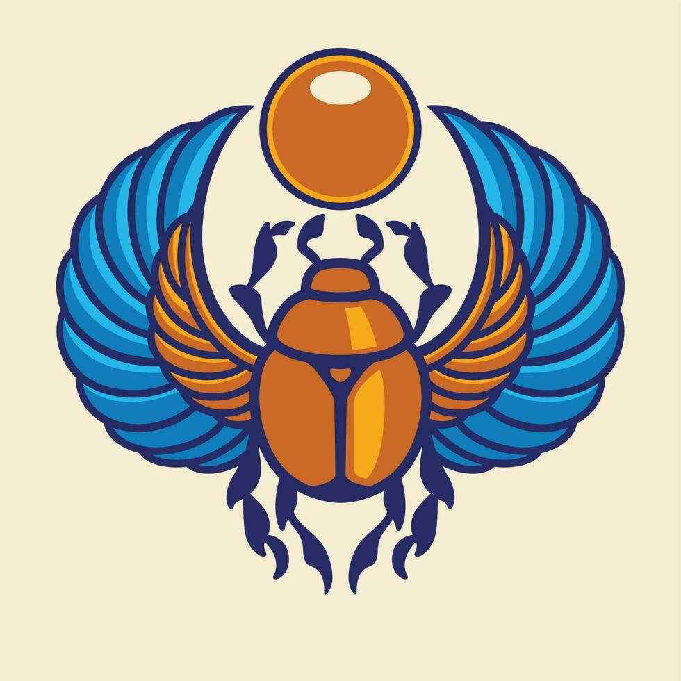 Egyptian Scarab Symbol Logo vector