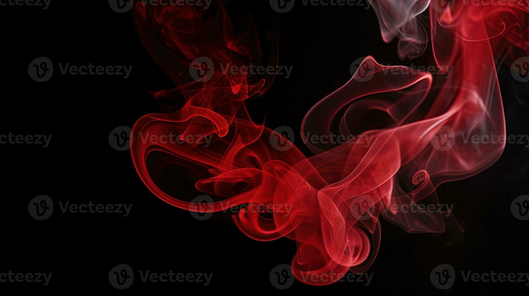 Red smoke on black background. Abstract colorful smoke on black background. photo