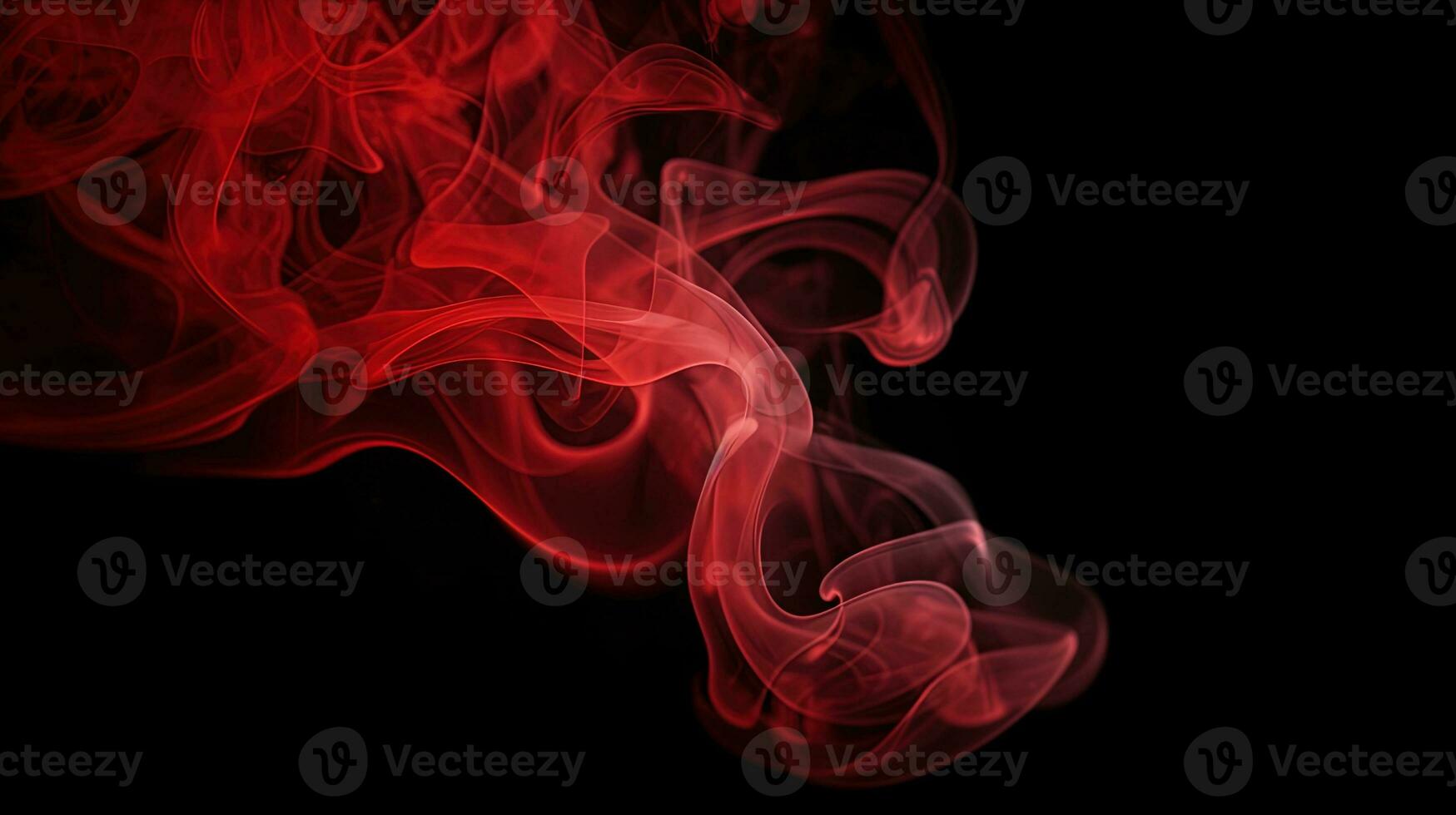 Red smoke on black background. Abstract colorful smoke on black background. photo