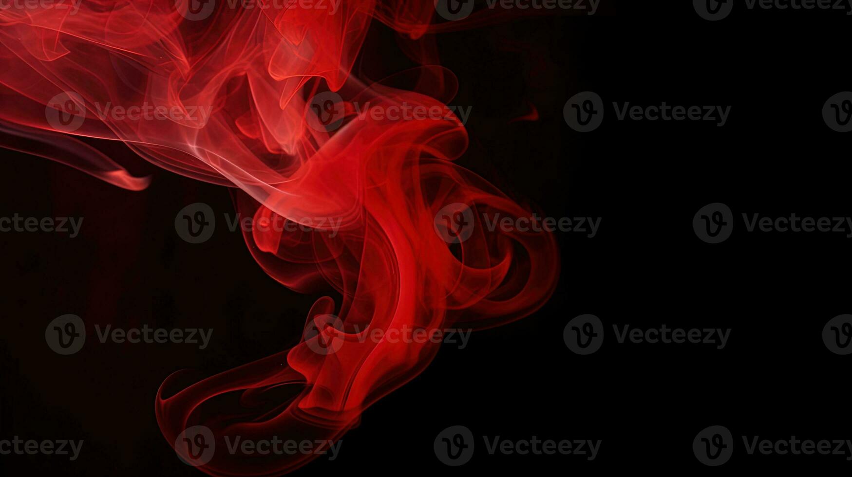 Red smoke on black background. Abstract colorful smoke on black background. photo