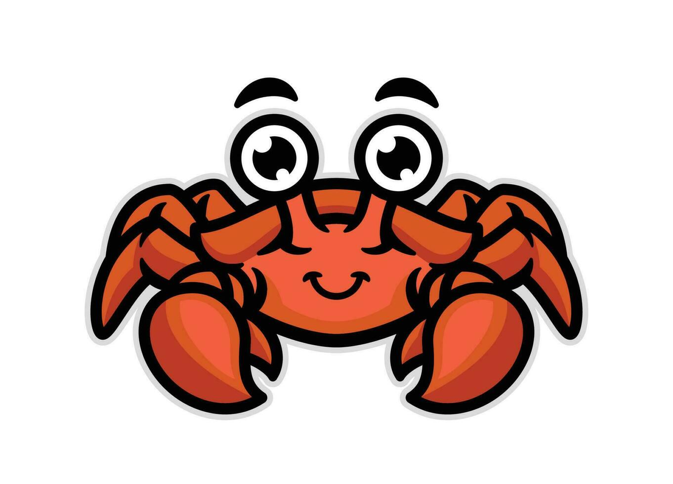 Cute Crab Mascot Logo vector