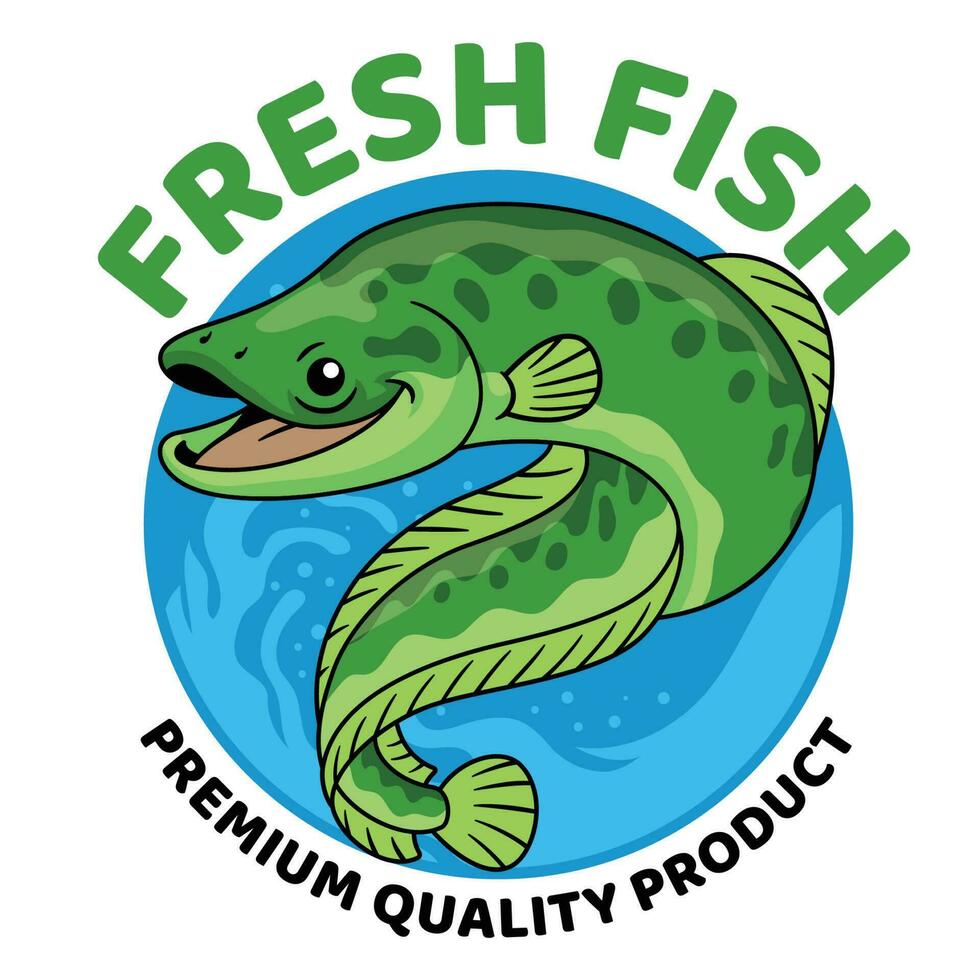 Cartoon Mascot of Eel Fish vector