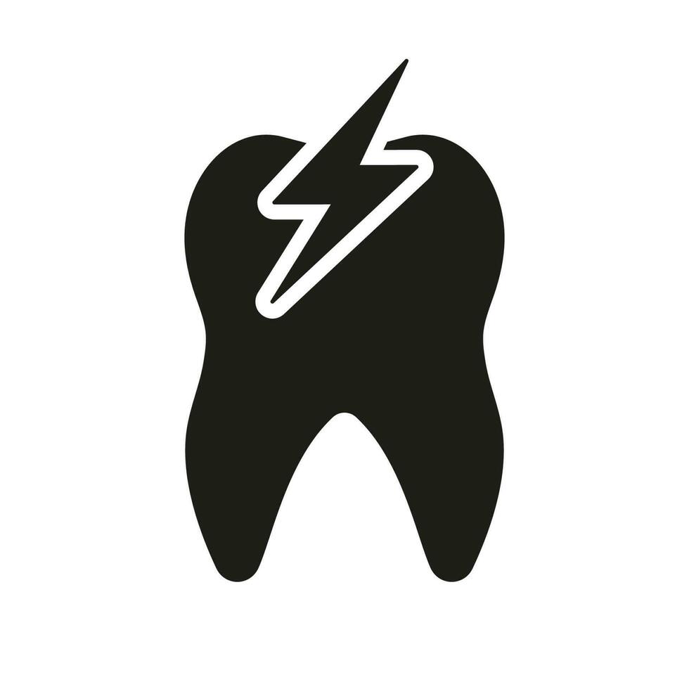 Toothache Silhouette Icon. Dental Treatment Solid Sign. Teeth Pain. Dentistry Symbol. Oral Healthcare Problem Glyph Pictogram. Tooth Ache, Sensitivity or Painful. Isolated Vector Illustration.