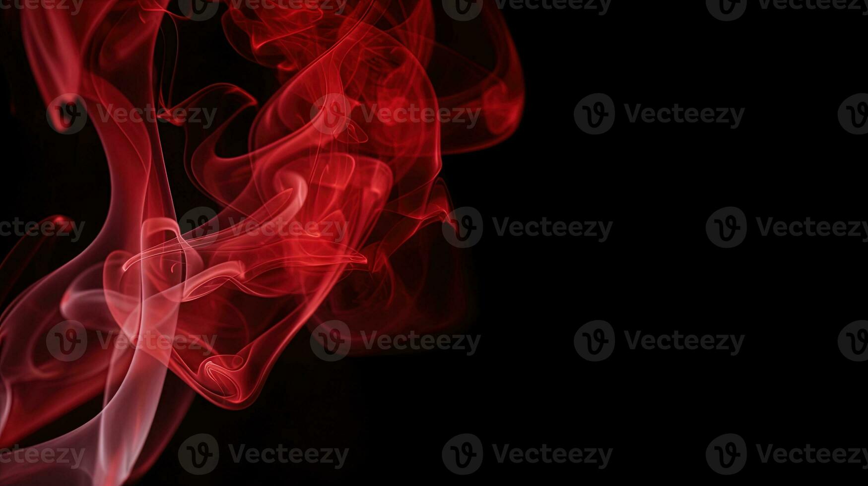 Red smoke on black background. Abstract colorful smoke on black background. photo