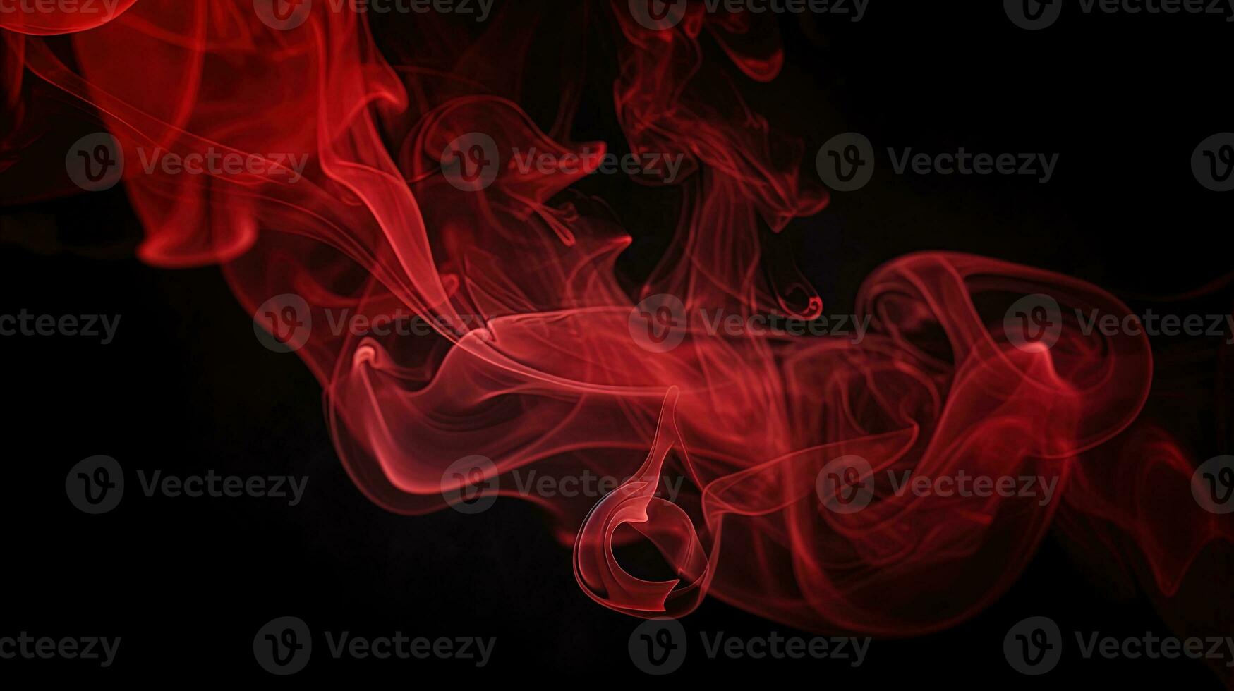 Red smoke on black background. Abstract colorful smoke on black background. photo