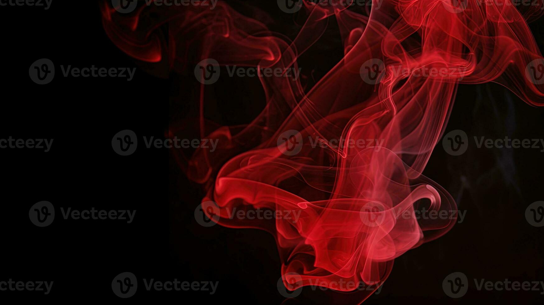 Red smoke on black background. Abstract colorful smoke on black background. photo