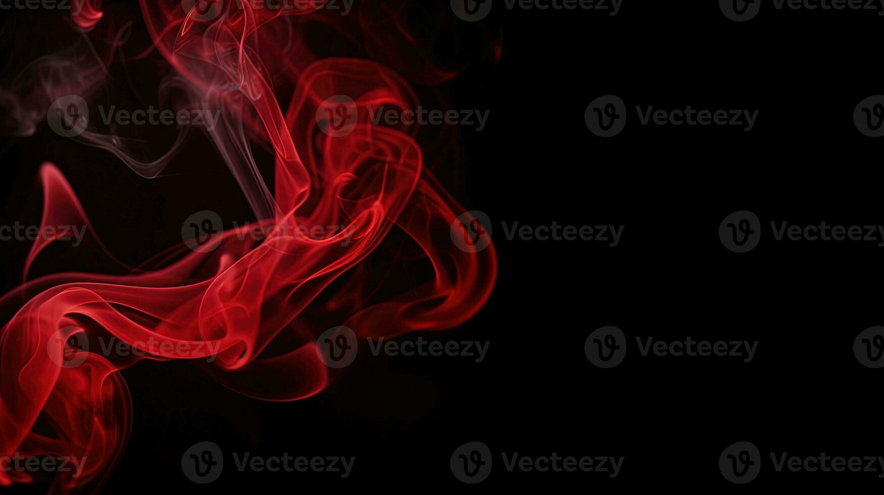 Red smoke on black background. Abstract colorful smoke on black background. photo