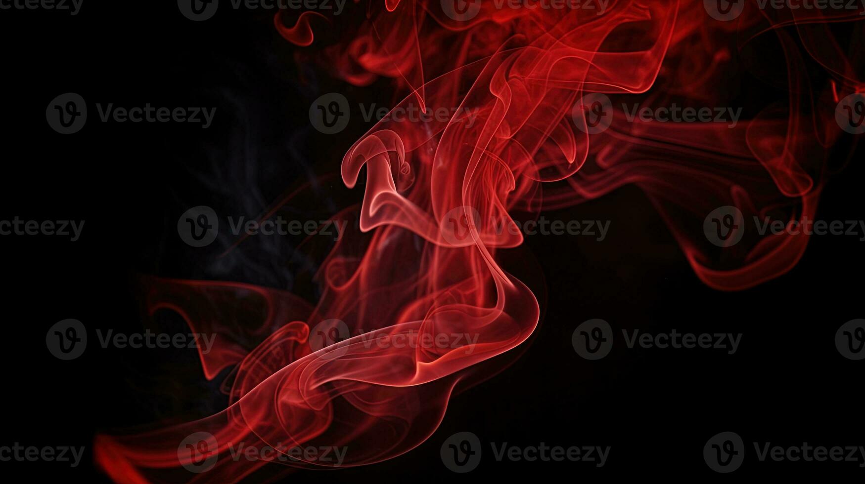 Red smoke on black background. Abstract colorful smoke on black background. photo