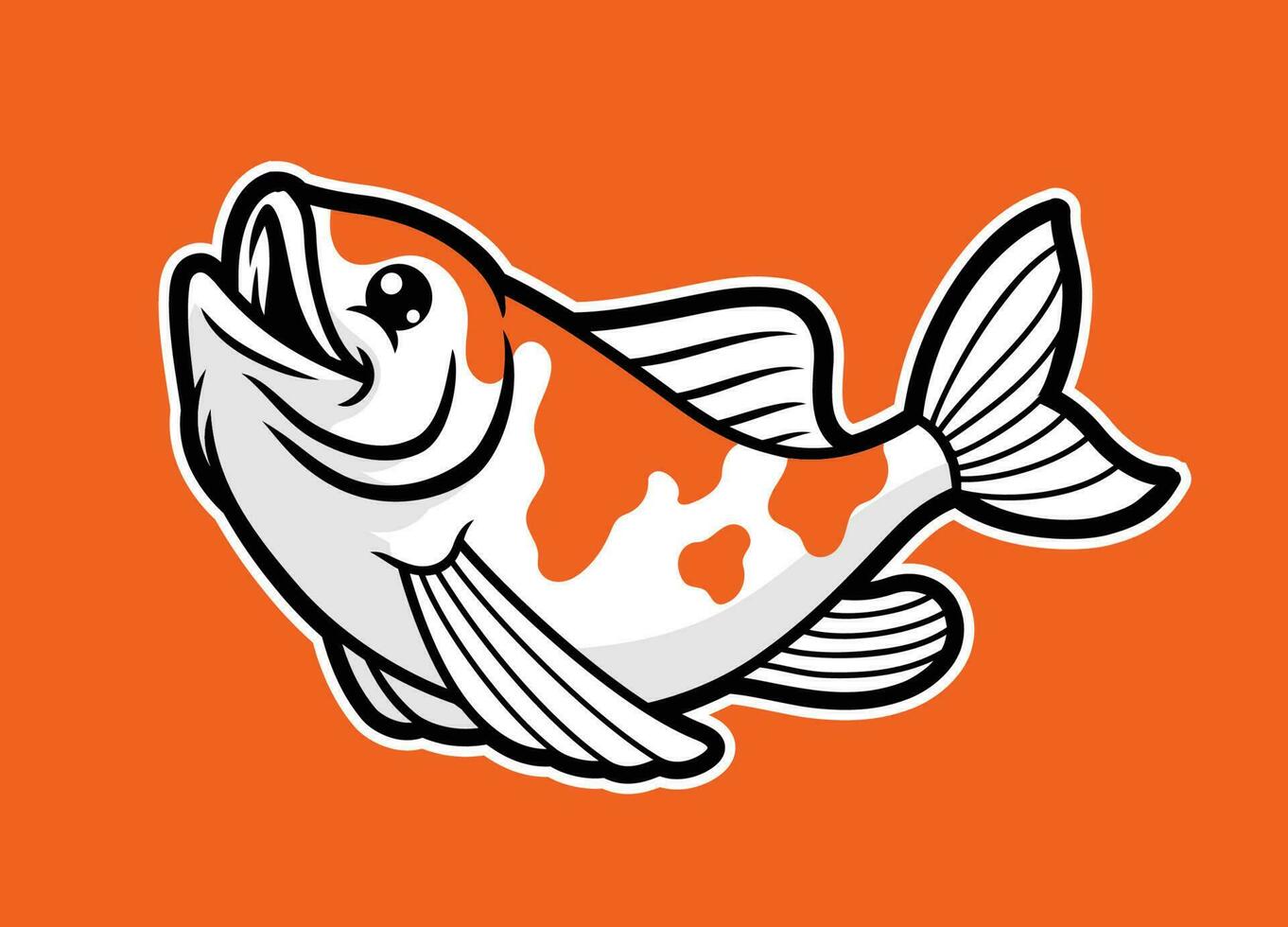 cute kawaii koi fish vector