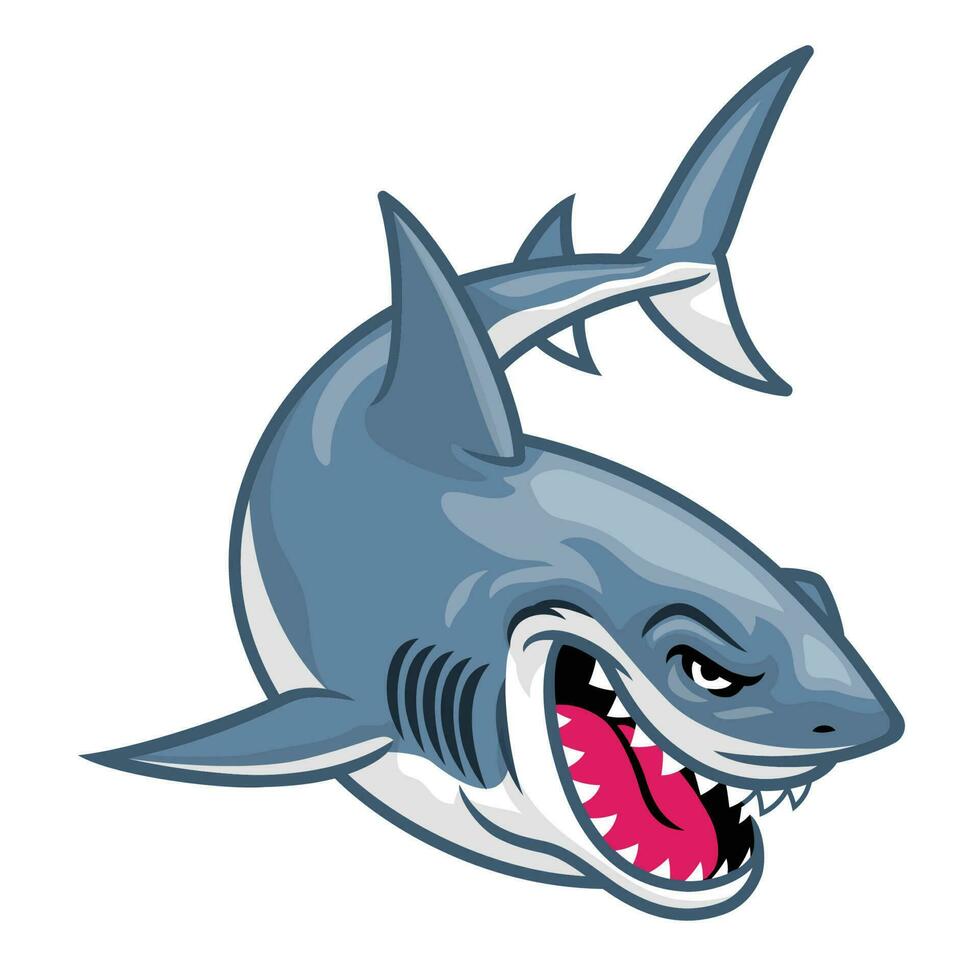 Cartoon Great White Shark vector