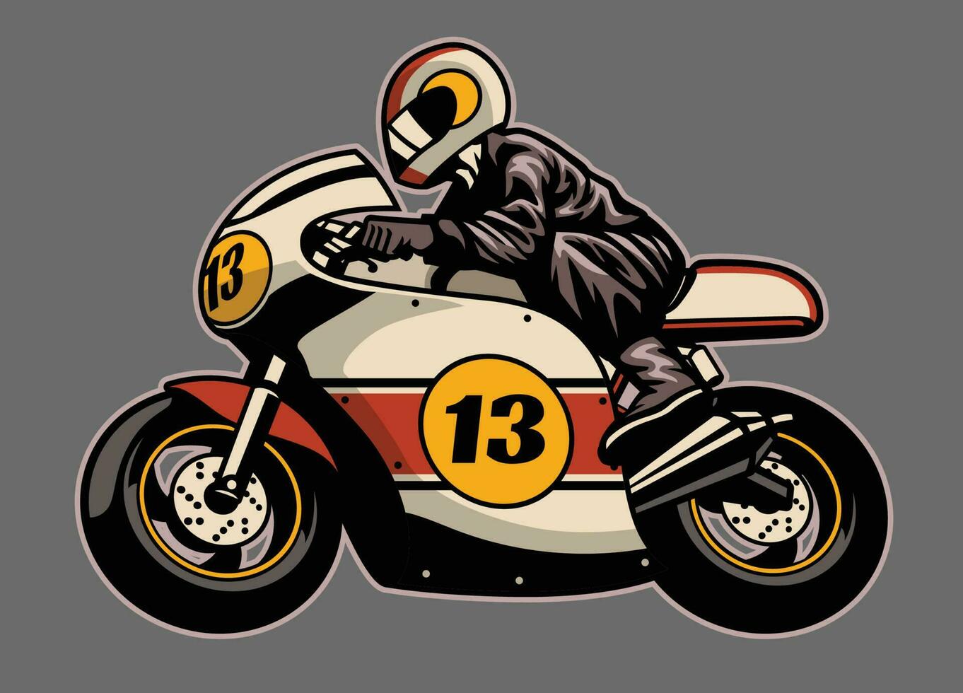 Vintage Motorcycle Racing Ride vector