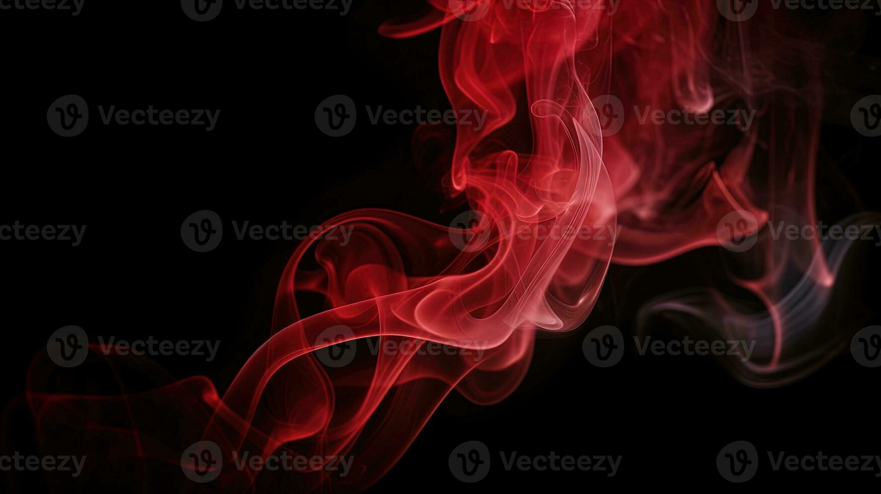 Red smoke on black background. Abstract colorful smoke on black background. photo