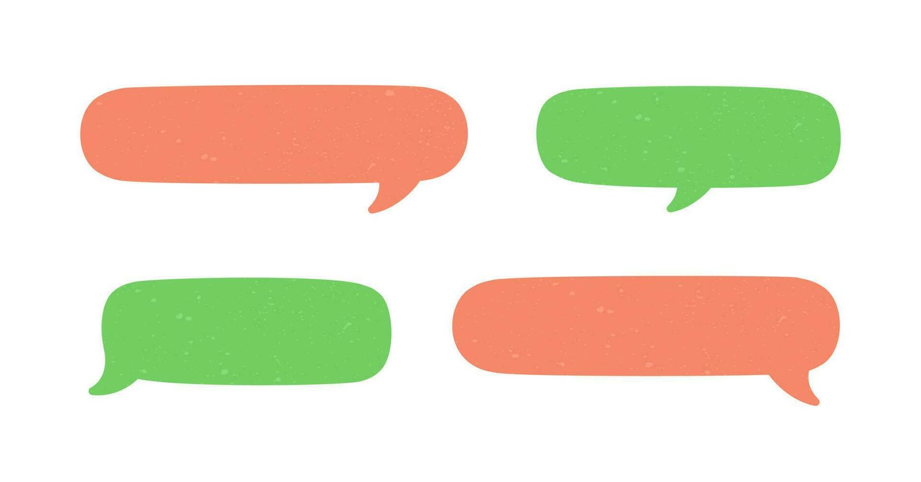 Set of vintage comics speech bubbles. Grunge texture text box frame, retro chat box, message box conversation template vector illustration design.