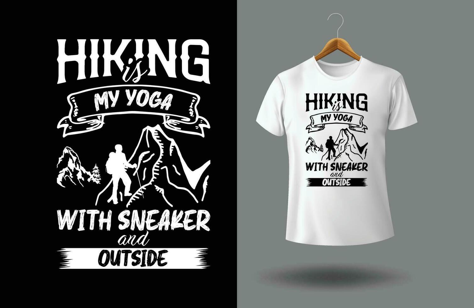 Hiking t-shirt design vector