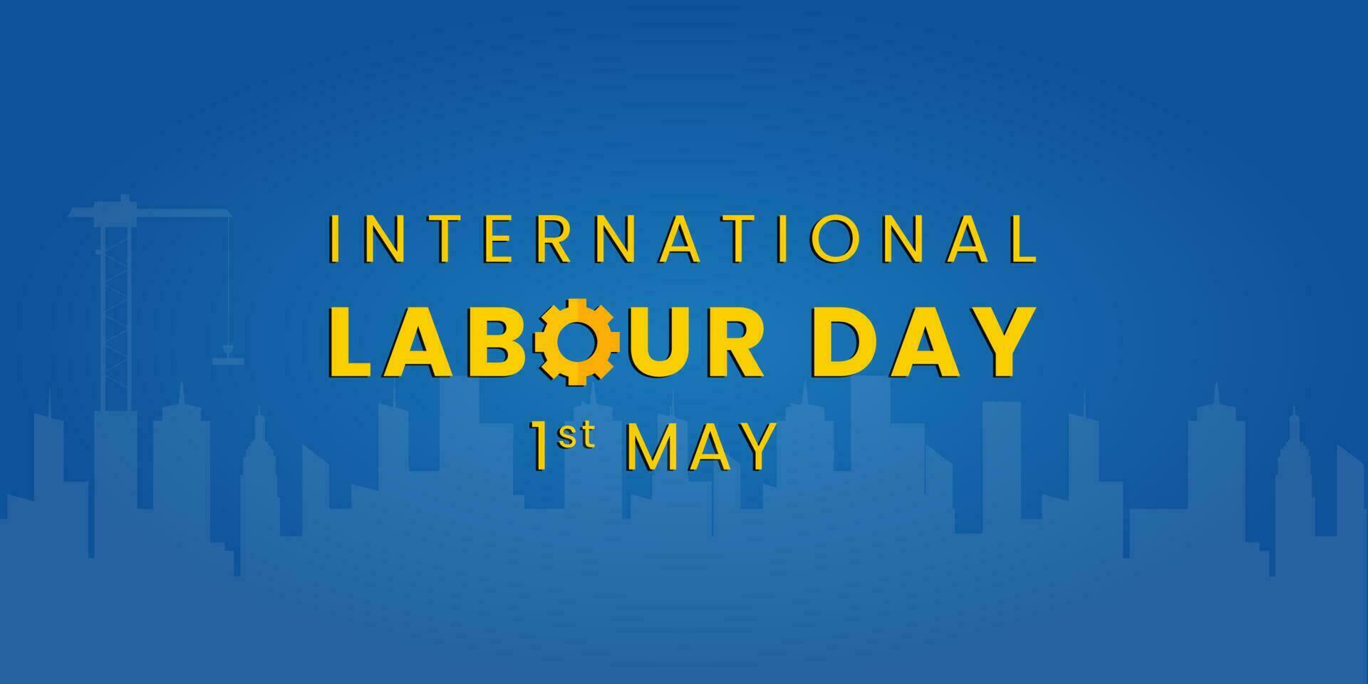 International Labor Day. Labour day. May 1st. Simple Minimal International labour Day Poster Illustration. vector