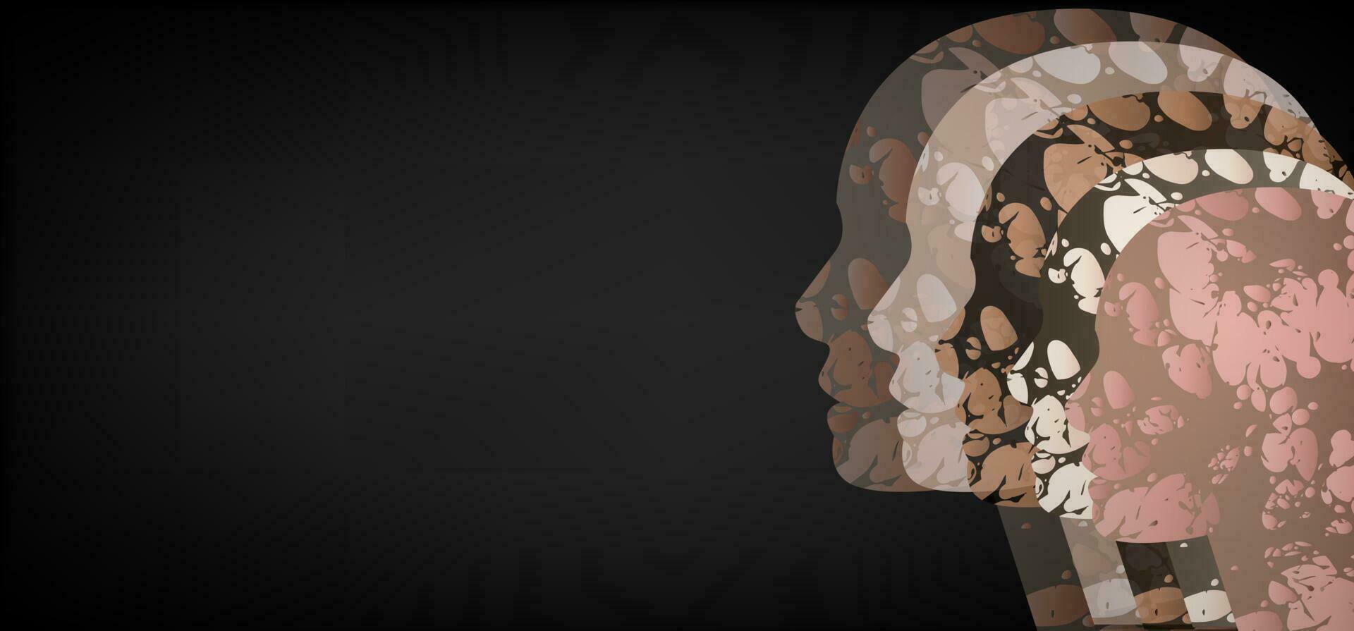 multinational society. Abstract background for your design. racial tolerance web banner.Vector vector