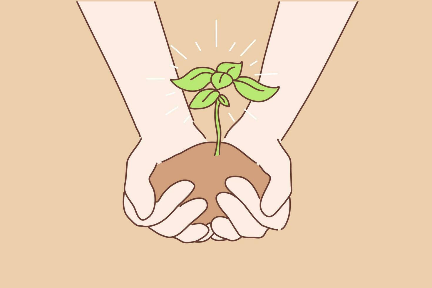 Gardening, greening, agriculture concept vector