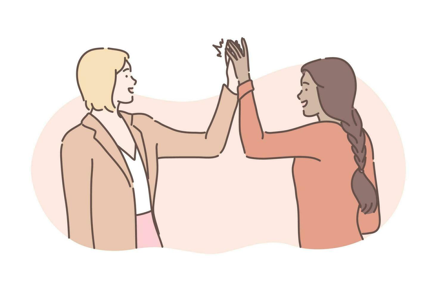 Friendship, success, business, congratulation concept vector