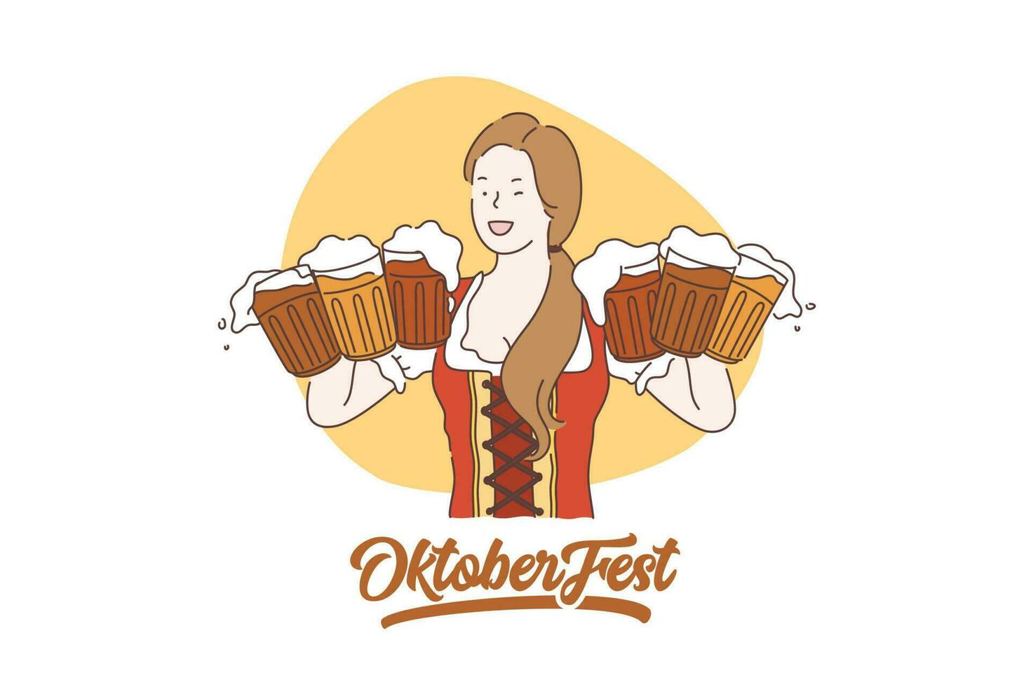 Oktoberfest vector concepto.