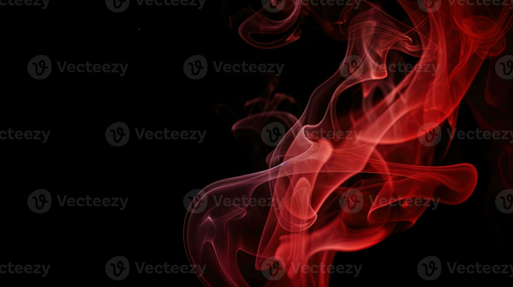 Red smoke on black background. Abstract colorful smoke on black background. photo