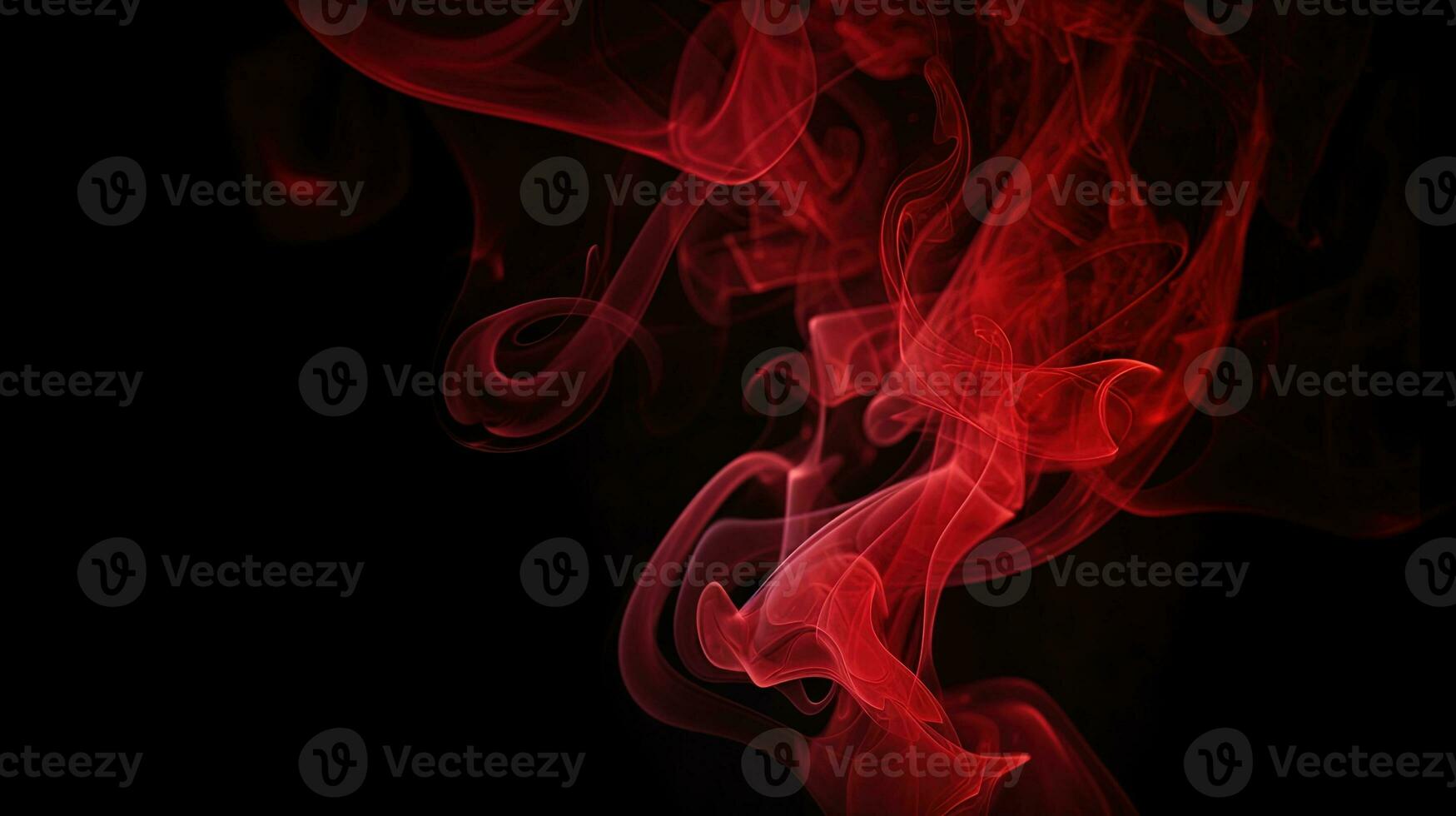 Red smoke on black background. Abstract colorful smoke on black background. photo