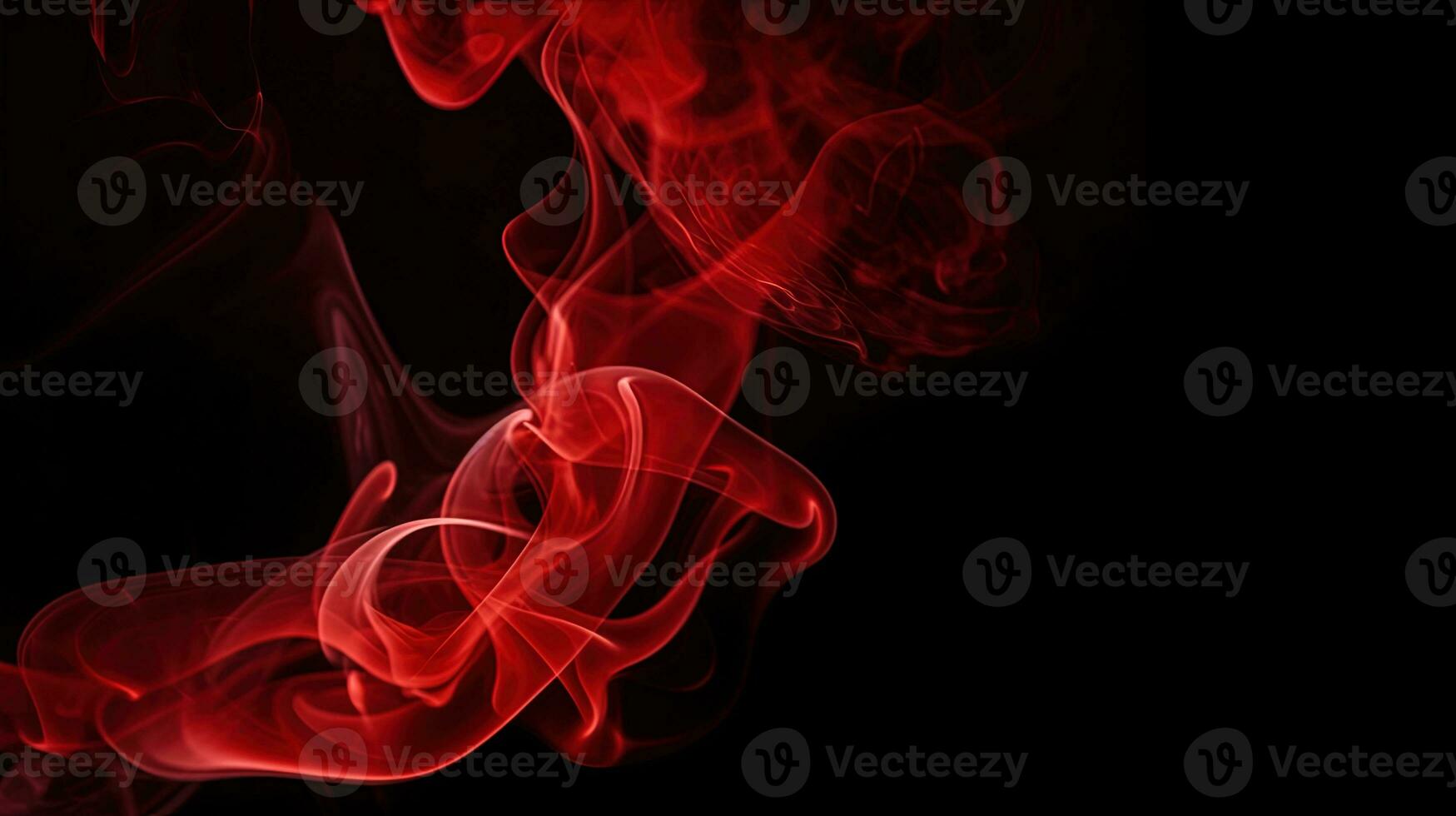 Red smoke on black background. Abstract colorful smoke on black background. photo