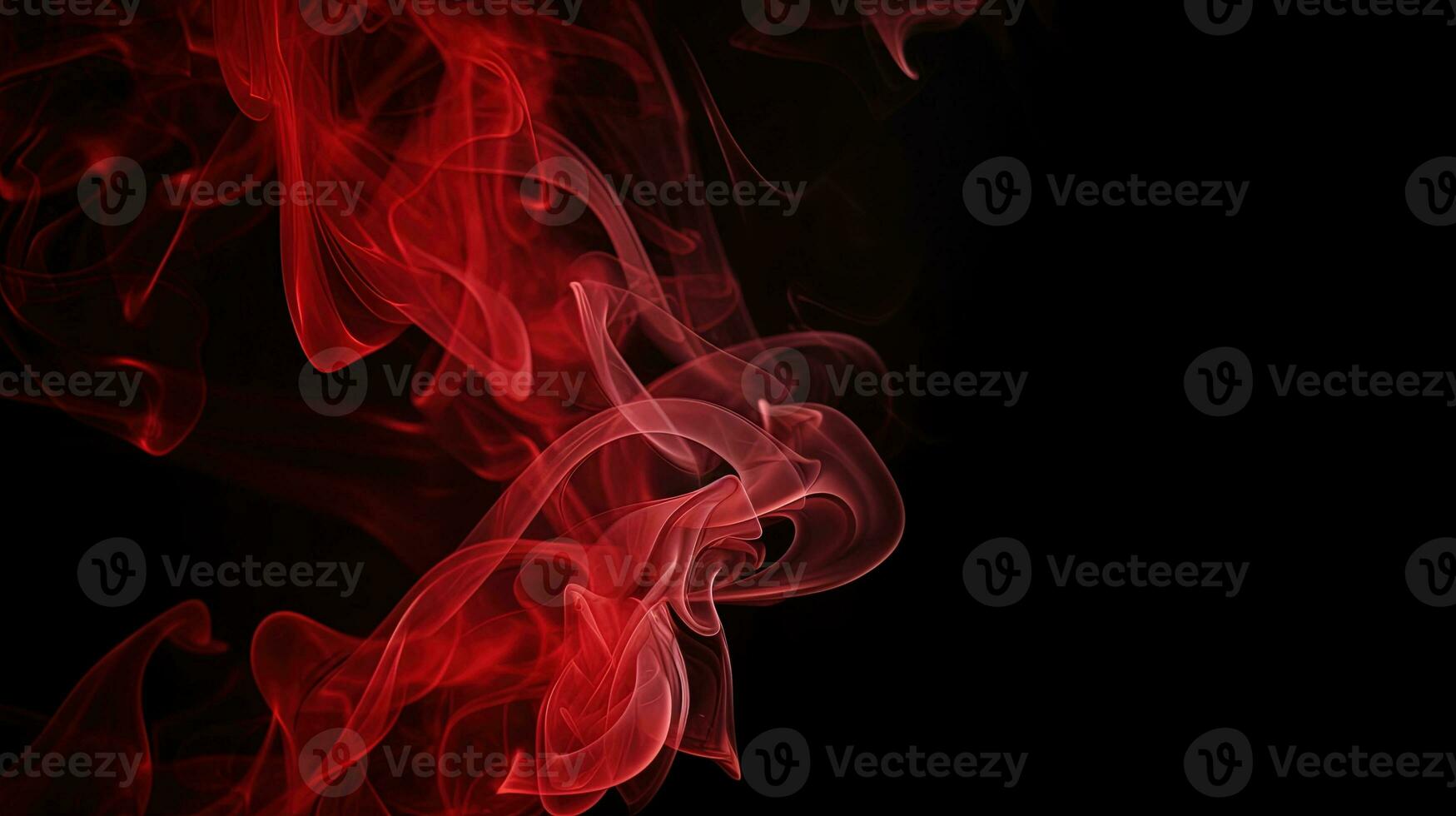 Red smoke on black background. Abstract colorful smoke on black background. photo