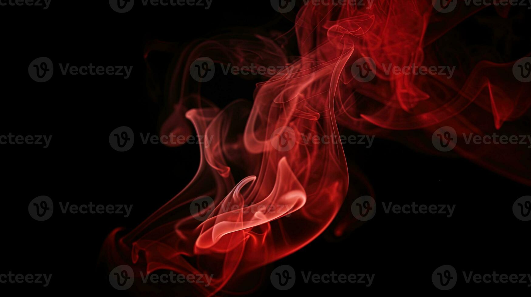 Red smoke on black background. Abstract colorful smoke on black background. photo