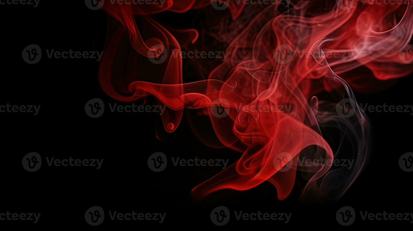 Red smoke on black background. Abstract colorful smoke on black background. photo