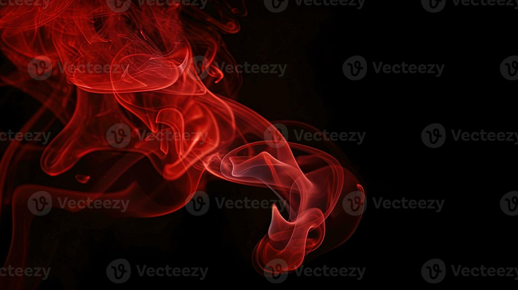 Red smoke on black background. Abstract colorful smoke on black background. photo