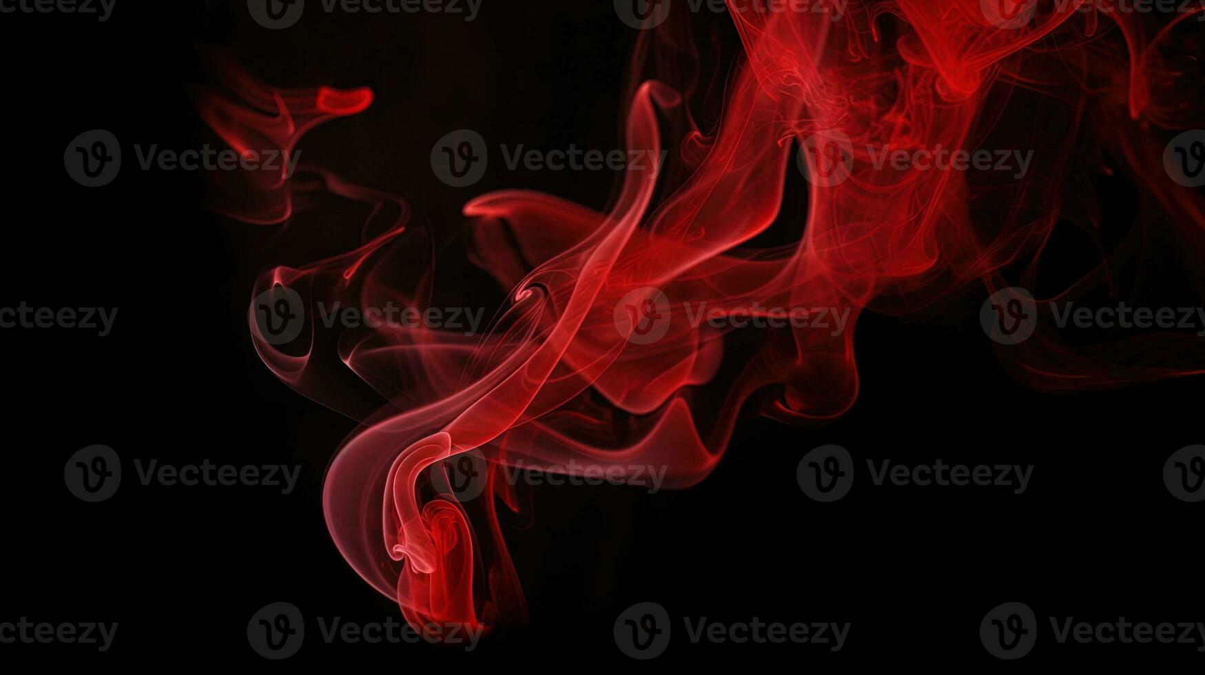 Red smoke on black background. Abstract colorful smoke on black background. photo