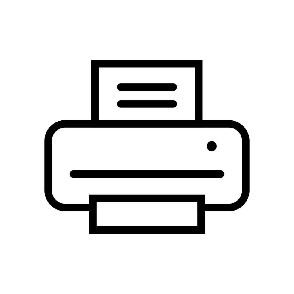 Printer icon vector. copy machine illustration sign. Fax symbol